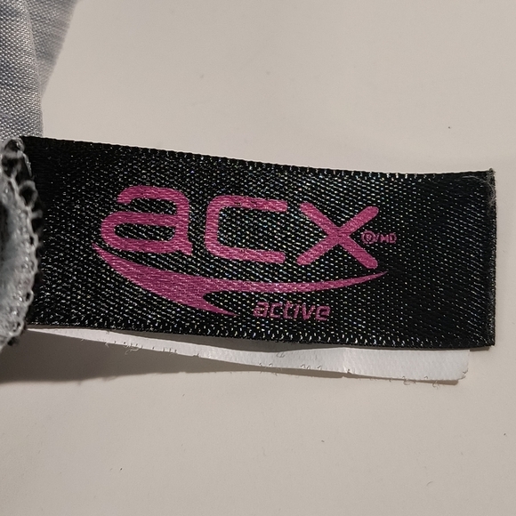 ACX Active Women's Large Silver Sports Bra - Picture 3 of 5